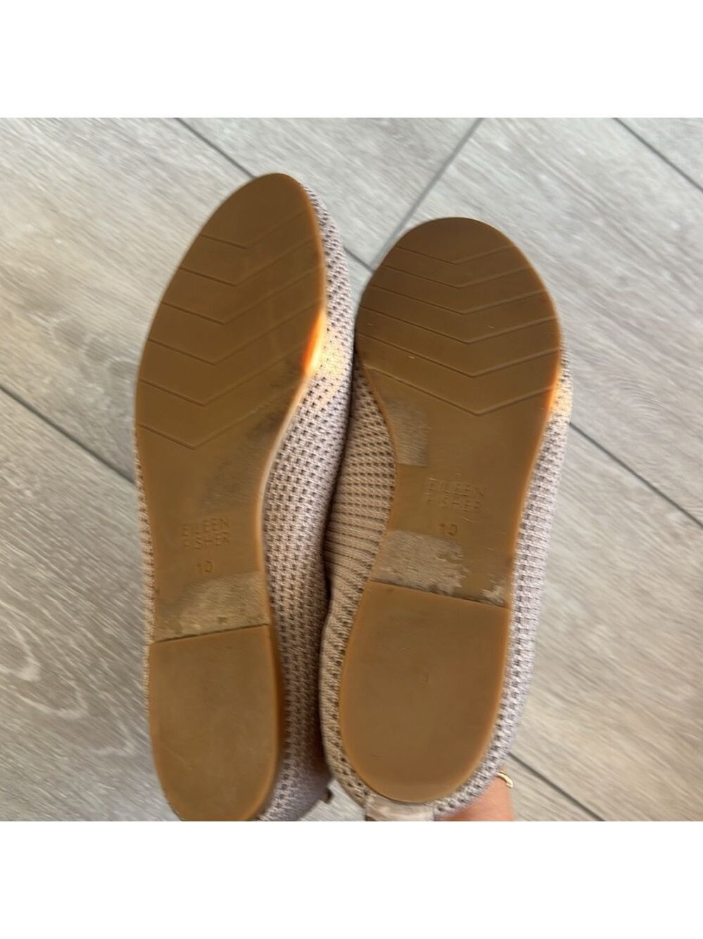 Eileen fisher Naomi recycles stretch knotted neutral round toe flats size 10 - Picture 7 of 14